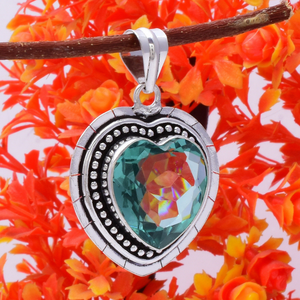 Colgante de Topacio Azul en Plata de Ley 925, Joyería con Piedra Preciosa de Topacio Azul, Regalo para Ella - Product Image 2