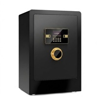 70cm Schwarzer Sicherheitstresor mit Elektronischem Digitalschloss und Schlüsselschloss Kaltgewalzter Stahl Einbruchsicherer Safe für Zuhause & Büro