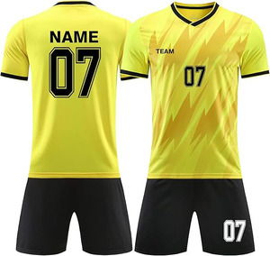 Ensemble d'uniformes de football à séchage rapide, classique, pour hommes et femmes, kit d'entraînement de football avec maillot et short, short durable - Product Image 3