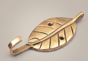 Fine Quality Solid Brass Leaf Shape Wall <b>Hook</b> Vintage Style Handmade Metal <b>Hook</b> for Clothing Storage Elegant Home Decor - Product Image 2