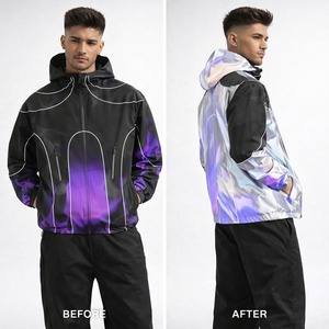 Veste thermosensible personnalisée tendance, changeant de couleur, hiver-été, veste matelassée réactive à la chaleur pour hommes, fournisseur OEM - Product Image 6