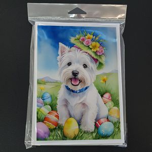 Whimsical Westie <b>Easter</b> <b>Egg</b> <b>Hunt</b> A7 Greeting Cards Pack of 8 Blank Note Cards with Envelopes Size 5x7 - Product Image 3