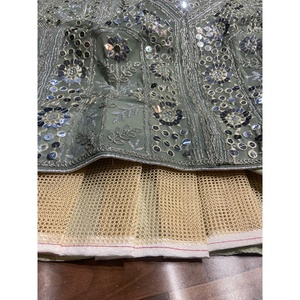 Lehenga Choli de créateur en forme de A, fait main avec de magnifiques broderies - Product Image 4