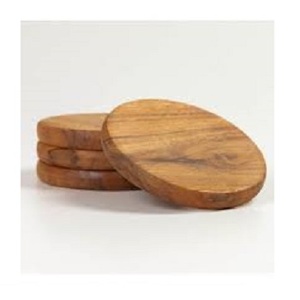 Premium Natural Wooden Coasters Set with Smooth Finish for Elegant Home Dining <b>Table</b> <b>Protection</b> and Modern Decor Styling - Product Image 1