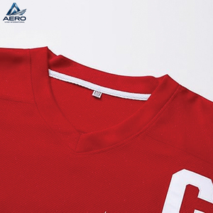 Camisetas de Hockey de Color Rojo Hechas con Telas Ligeras que Absorben la Humedad, Camisetas de Hockey sobre Hielo a un Precio Razonable, Tallas Grandes - Product Image 3