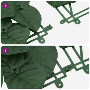 Écran de balcon vert foncé 157,5 x 29,5 po en polyéthylène et tissu, plantes et verdure artificielles - Product Image 5