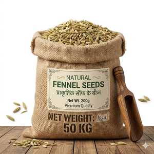 Premium Fenchelsamen, ganze getrocknete natürliche indische Fenchelsamen, Exportqualität, frisches aromatisches Gewürz für Lebensmittelgewürze, Großhandel - Product Image 5