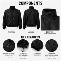 Veste coupe-vent courte en nylon à séchage rapide, athleisure, personnalisable, OEM, marque privée