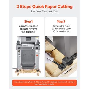2500W Electric Hydraulic <b>Paper</b> <b>Trimmer</b> Heavy Duty 20.2 In/515 mm Cutting Width 3.1 In/80 mm Cutting Thickness Casters Infrared - Product Image 6