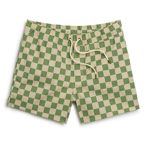 Shorts de bain pour hommes à séchage rapide, taille élastique avec cordon de serrage, style décontracté en coton pour la plage, la gym et la natation rapide - Product Image 3