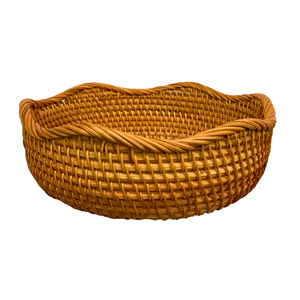 Cesta/Bandeja de mimbre ecológica hecha a mano de primera calidad, decorativa para almacenamiento, ideal para venta al por menor o uso doméstico, disponible en 3 tamaños. - Product Image 1