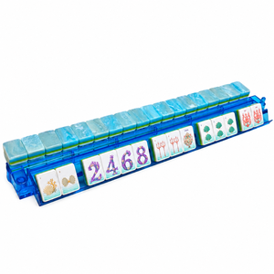 Ensemble de Mahjong Américain Complet Unique, Finition Nacrée, 160 Pièces, Tuiles de Mahjong Classiques en Acrylique à Quatre Couches pour Maison de Plage - Product Image 2