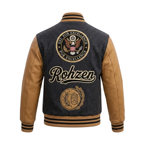 High Quality ODM OEM Customized College <b>Baseball</b> Varsity <b>Jacket</b> <b>Men</b>’s Fleece Letterman Bomber Coat Custom Streetwear - Product Image 2