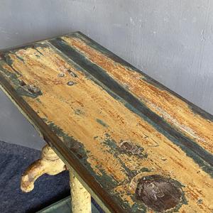 โต๊ะคอนโซลไม้ฐานปั๊มมือวินเทจ คอลเลคชั่นที่ดีที่สุด งานศิลปะโบราณจากเทือกเขาหิมาลัย - Product Image 3