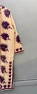 Handmade Suzani Embroidered <b>Velvet</b> <b>Women</b> <b>Coat</b> Floral Plus Size Longline Jacket for Festival Wear gifr for her - Product Image 5