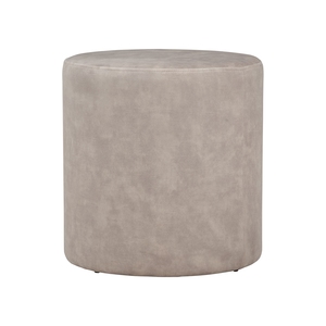 Contemporary <b>Round</b> Upholstered Pouf for Living Room Seating and Footrest - Product Image 1