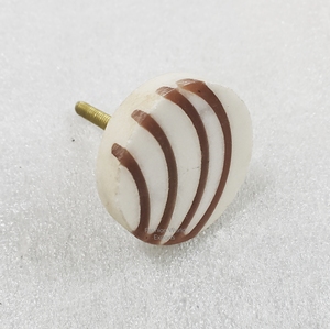 Palm Wood Door Knob Cabinet <b>Drawer</b> <b>Pull</b> Handles with <b>Brass</b> Frame Hardware Kitchen Furniture Handles & Knobs - Product Image 4