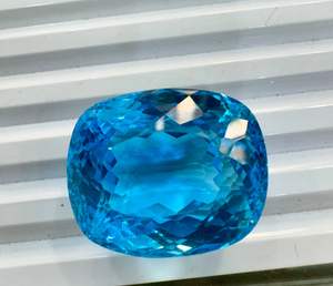 Piedra de Topacio Azul Natural de Alta Calidad de 74 Quilates, Opción Popular para la Creación de Joyas y Relojes para Regalos, Piedras Preciosas Sueltas al por Mayor - Product Image 4