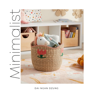 Panier de rangement pliable en rotin tressé fait main, style vintage et rétro, pour vêtements sales, en osier, style rural, Dai Ngan Dzung - Product Image 3