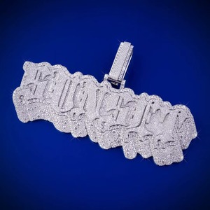 Custom Hip Hop Jewelry Custom Moissanite Letter <b>Pendant</b> 925 <b>Silver</b> Double Letter <b>Pendant</b> Iced Out <b>Initial</b> Name <b>Pendant</b> Charms - Product Image 2