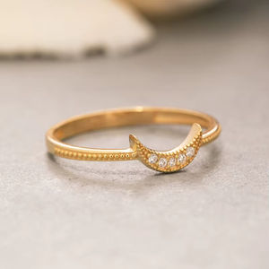 Bague minimaliste en argent sterling 925 massif plaqué or 18 carats pour femme, avec zircon cubique, vente en gros pour fournisseurs de bijoux - Product Image 1