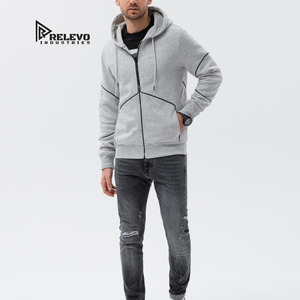 Sweat à capuche personnalisé à fermeture éclair intégrale en molleton épais, coupe classique, 100 % coton, imperméable, écologique, vente en gros, streetwear - Product Image 1