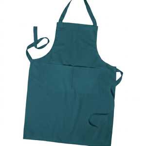 Delantal Clásico de Algodón con Correa Ajustable para el Cuello, para Uso en Restaurantes y Bares, Uniforme Unisex para Camareros, Tejido de Tela, Color Verde Azulado - Product Image 1