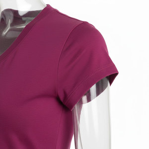 Nouveauté 2026 – Hauts pour femmes en gros : T-shirt décontracté à manches courtes, col rond, boutonné, en maille unie – Nouveau design - Product Image 3