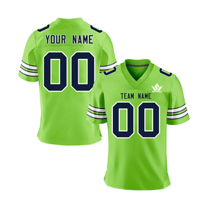 Camiseta de Fútbol Americano Personalizada SPARKWELL, Transpirable, Cuello en V, Manga Corta, Degradado Azul y Amarillo, Malla, Personalización Frontal del Equipo - Product Image 2