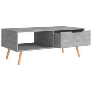 Mesa de centro de madera de ingeniería de 39,4 "x 19,5" x 16,9 "gris hormigón - Product Image 5