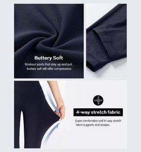 Athletic <b>Stretch</b> Womens Leggings Custom Logo Yoga Pants Breathable Wear For Gym And Running - Product Image 6