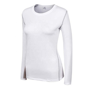 Camisetas de Compresión de Manga Larga 100% Algodón para Mujer, Tallas Grandes, Casuales, Deportivas, para Correr, Entrenamiento, con Botones - Product Image 2
