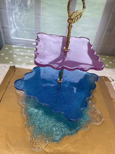 Elegante Soporte de Resina Hecho a Mano de 3 Niveles para Exhibición, Ideal para Frutas, Pasteles, Cupcakes, Decoración y Servicio - Product Image 5