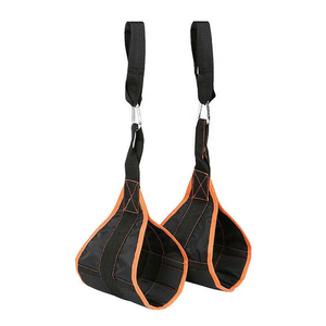 Custom Logo Heavy Duty Ab Straps with Steel Hooks, Adjustable Support for Gym, Core Workouts, Weightlifting - Product Image 1