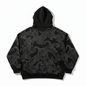 Sudadera con Capucha para Hombre, Diseño de Cristales de Imitación, Tejido Grueso, Corte Regular, 100% Algodón, Secado Rápido, Transpirable y Ecológica - Product Image 3