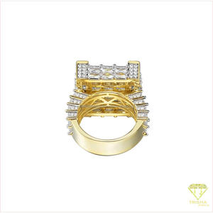 Luxury 925 <b>Silver</b> Lab Grown Diamond Layered <b>Dress</b> Ring For Jewelry Brands And Wholesale Buyers - Product Image 6