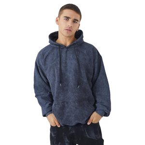 High Quality Vintage Oversized Acid Wash Pullover Hoodie <b>Men</b> Custom Blank XS Size French Fleece Fabric Streetwear <b>Thermal</b> Hoodie - Product Image 1