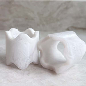 Modern <b>Resin</b> Napkin Rings Blue White Marbled Hollow Design Wedding American Style <b>Table</b> Decoration Custom Width Handmade <b>Epoxy</b> - Product Image 2