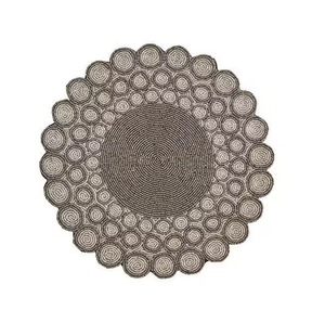 Belagavi Collection Beaded Design Placemat by Saro Lifestyle Shamrock Coquette <b>Bow</b> Placemat table mat or placemat Beaded - Product Image 1