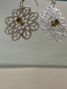 German <b>Silver</b> <b>Drop</b> <b>Earrings</b> Trendy Women's A High Quality Jewelry <b>Silver</b> Pear Cut Natural Gemstone Citrine Classic Handmade - Product Image 2