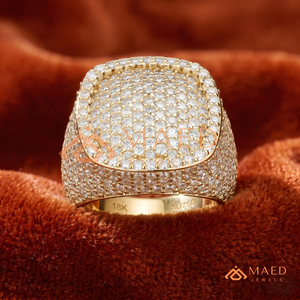 Quality 18K Gold Men's <b>Iced</b> Out <b>Ring</b> Moissanite Diamond <b>Ring</b> Hip Hop Bling Jewellery Real Gold Plated - Product Image 4