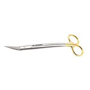 Dean Scissors 7 Inches Double Curved Gold Plated <b>Tungsten</b> Carbide Inserts Surgical Dental ENT Precision Operating Instruments - Product Image 5