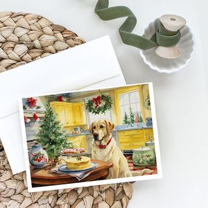 Labrador Retriever Christmas Cookies Whimsical A7 Tarjetas de felicitación Pack 8 Tarjetas de nota en blanco con sobres Tamaño 5x7 - Product Image 2