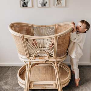 Lit bébé en rotin de luxe, meilleur choix, berceau tressé à la main, lit pour tout-petit, berceau, lit bébé à vendre - Product Image 6