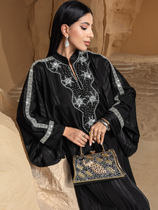 AN12250 Elegant Chiffon Flowy Modest <b>Abaya</b> for Autumn Casual Style for <b>Wedding</b> Receptions and Formal Parties - Product Image 1