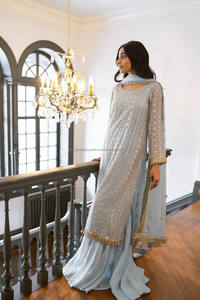 Dernier modèle de Salwar Kameez indien pakistanais de créateur, imprimé numérique, avec logo personnalisé, pour mariage et fêtes, pour adultes, à prix réduit - Product Image 4
