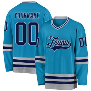 Maillot de hockey sur glace pour équipe, 100 % polyester, couleurs personnalisées, logo, numéro, impression par transfert thermique et broderie, nom d'équipe personnalisé pour les clubs - Product Image 5