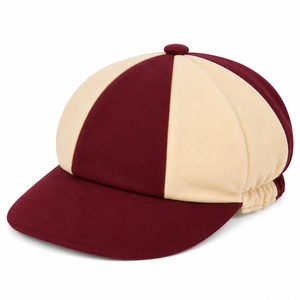 Customized Maroon 8 Panel Cricket Cap Vintage Baggy Soft School Uniform Tournament Team Award Adjustable 100% Wool Headwear - Product Image 3