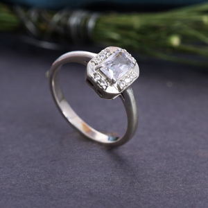 925 Sterling Silver <b>Emerald</b> Cut Solitaire <b>Ring</b> for Women Classical Engagement Wedding <b>Band</b> Luxury Bridal For Jewelry Supply Bulk - Product Image 3