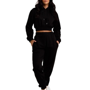 ชุดครอป2ชิ้นสำหรับผู้หญิงมาใหม่เซ็ตชุดวอร์มเนื้อผ้าคอตตอนชุดวอร์ม100% สำหรับใส่วิ่งชุดวอร์ม2026 - Product Image 6